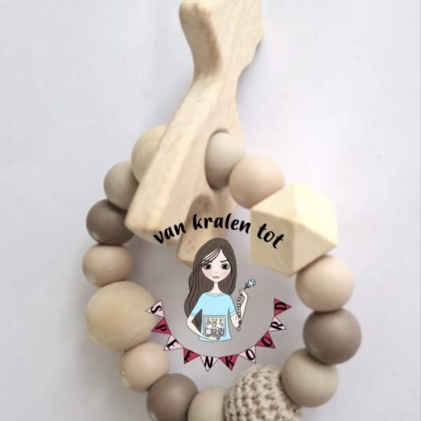 Bijtring girafe taupe