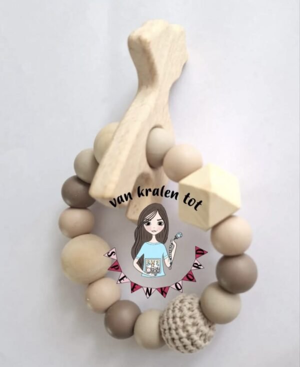 Bijtring girafe taupe