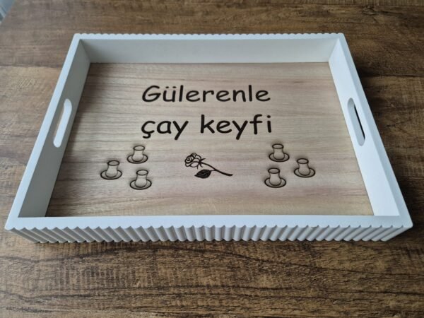 Dienblad met tekst