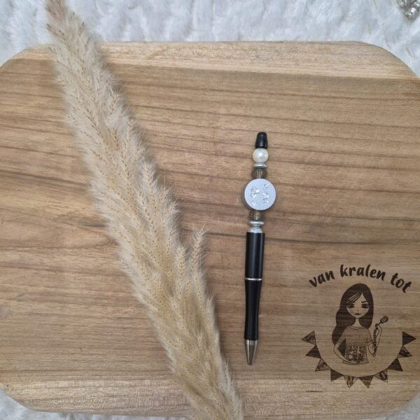 Pen zwart, zilveren mom/dad