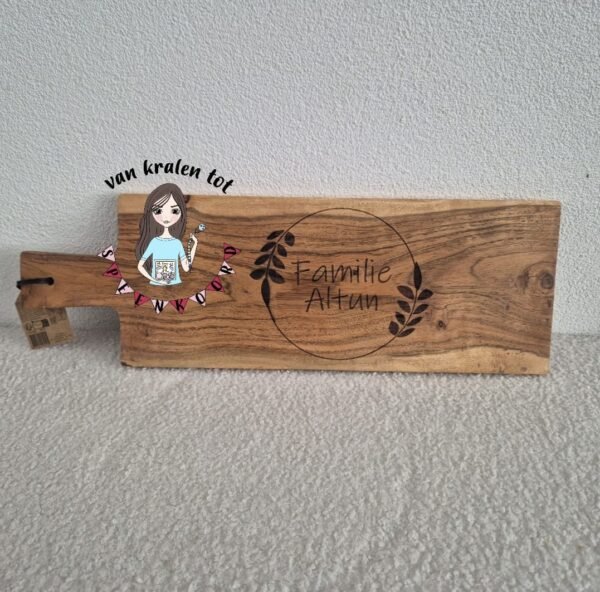 Borrelplank rechthoek graveren