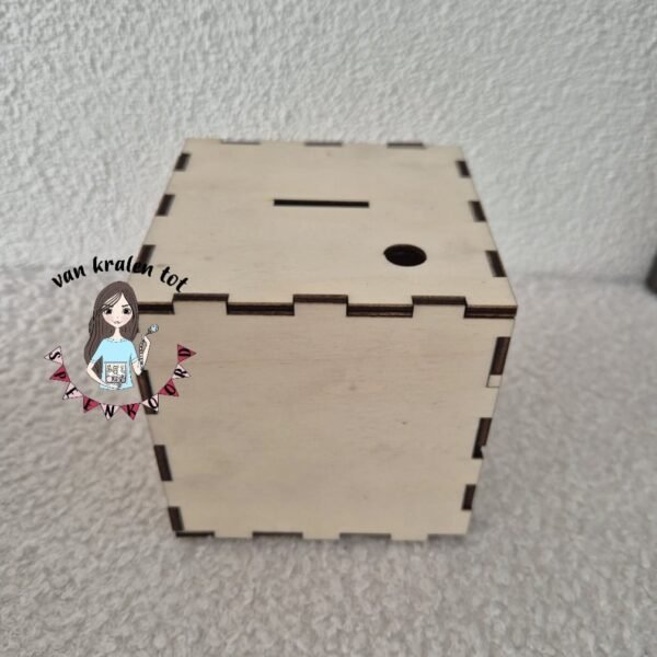 Houten puzzel spaarpot
