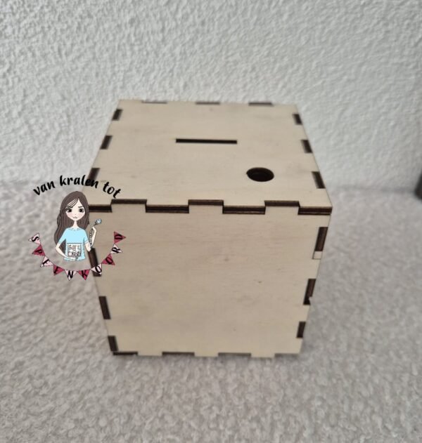 Houten puzzel spaarpot