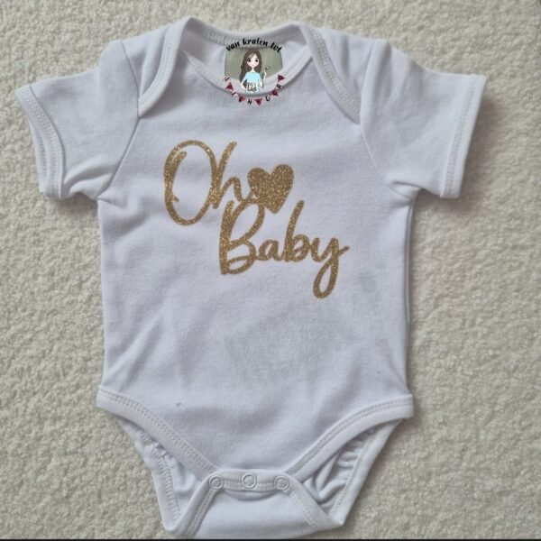 Romper met tekst  - Oh baby-
