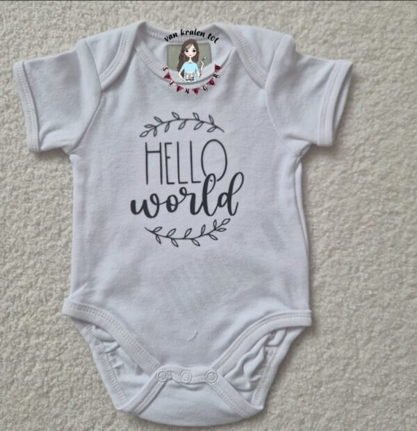 Romper met tekst  - Hello World