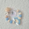 Speenkoord blauw regenboog