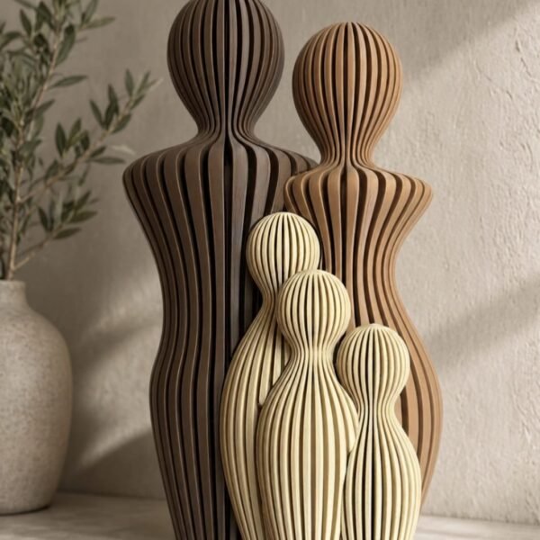 Gezinsbeeldjes - 3D geprint - 5 beeldjes