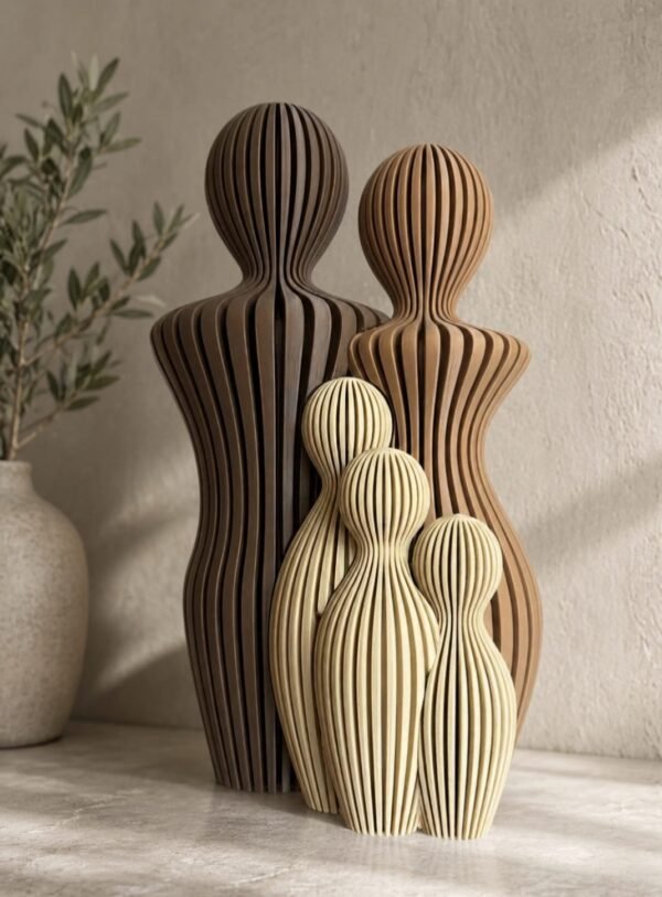 Gezinsbeeldjes - 3D geprint - 5 beeldjes