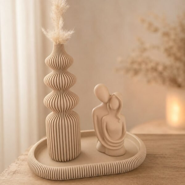 Decoratieset met schaal - vaas- pop