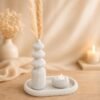 Decoratieset met schaal - vaas- waxinehouder