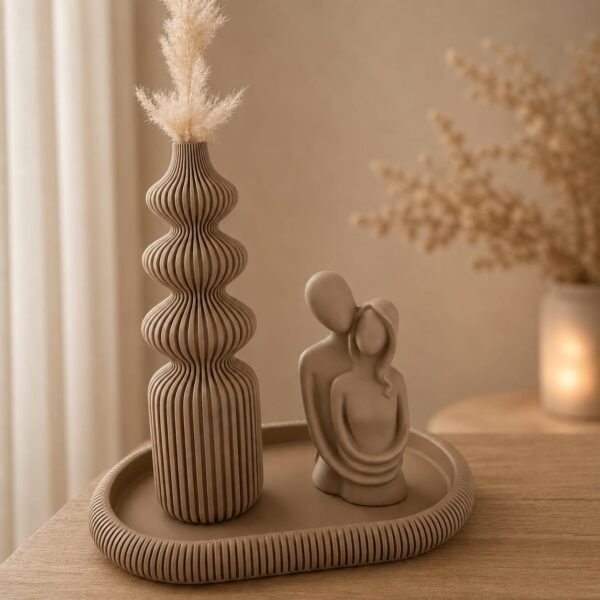 Decoratieset met schaal - vaas- pop